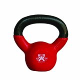 CanDo Vinyl-Coated Kettlebell, Red, 7.5 Pound