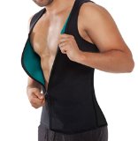 NonEcho Men’s Slimming Sweat Vest Hot Neoprene Sauna Body Shapers (Large, Black)