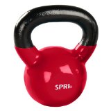 SPRI Deluxe Vinyl Kettlebell (Red, 10-Pound)