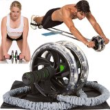 AB-WOW Abdominal Roller Wheel with Bonuses, Pro AB Roller Wheel Supports 500 Lbs, Home Fitness Ab Exercise Equipment, Perfect Core Workout Machine