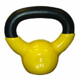 Cando 10-3191 Yellow Kettle Bell, 5 lbs Weight