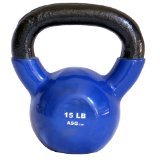 Vinyl Coated Kettlebells by ASG (Blue 15 Lb)