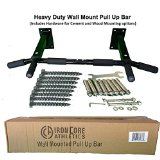 Iron Core Athletics Wall Mount Pull Up Bar – This Heavy Duty Wall Mount Pull Up Bar Has Four Mounting Bolts on Each Side Offering Superior Strength and More Secure Mounting